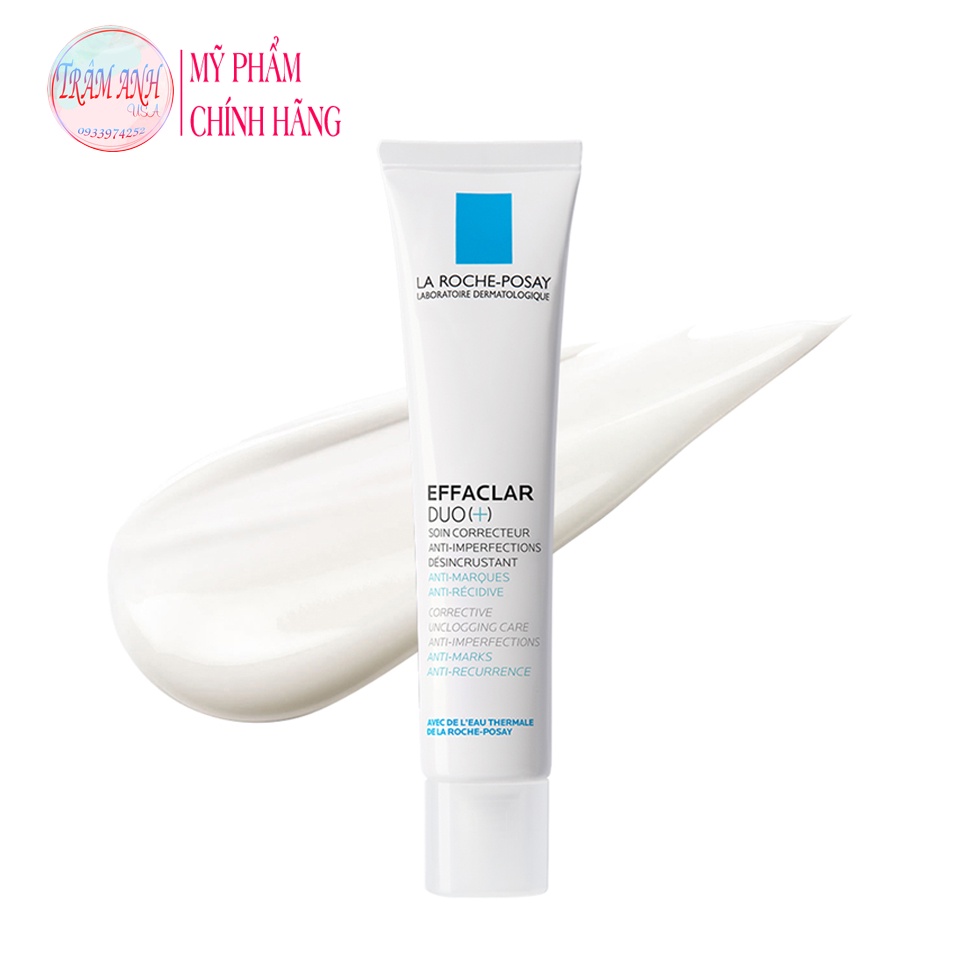 Kem Dưỡng Da La Roche-Posay Effaclar Duo Plus Giảm Mụn, Ngừa Vết Thâm 15/40ML (Không Màu)