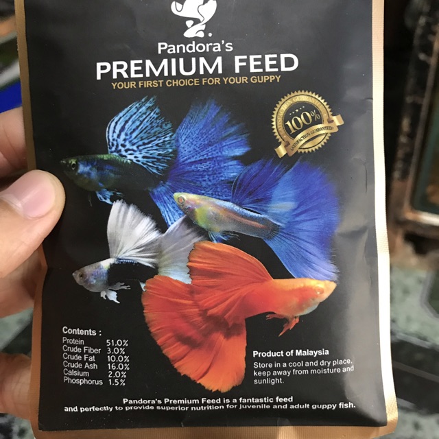 THỨC ĂN LOẠI TỐT CHO CÁ BẢY MÀU CÁM PREMIUM FEED GOLD 50G