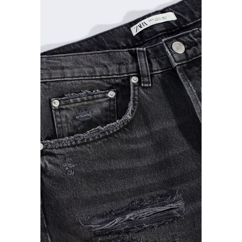 Quần Jeans Nam ZARA Authentic Slim Fit Rách Đáp Kín Fit Đẹp
