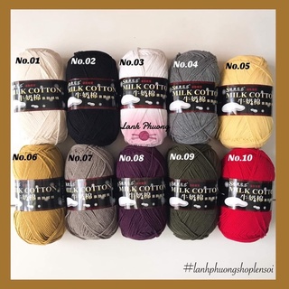 Len milk cotton 125gr (mã  01_50)