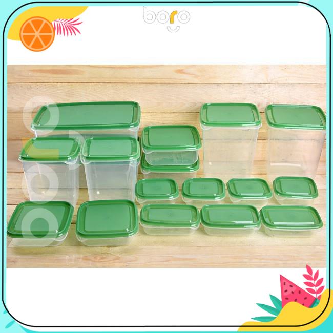 Bộ 17 hộp nhựa đựng thức ăn để tủ lạnh, mang đi dã ngoại hàng cao cấp