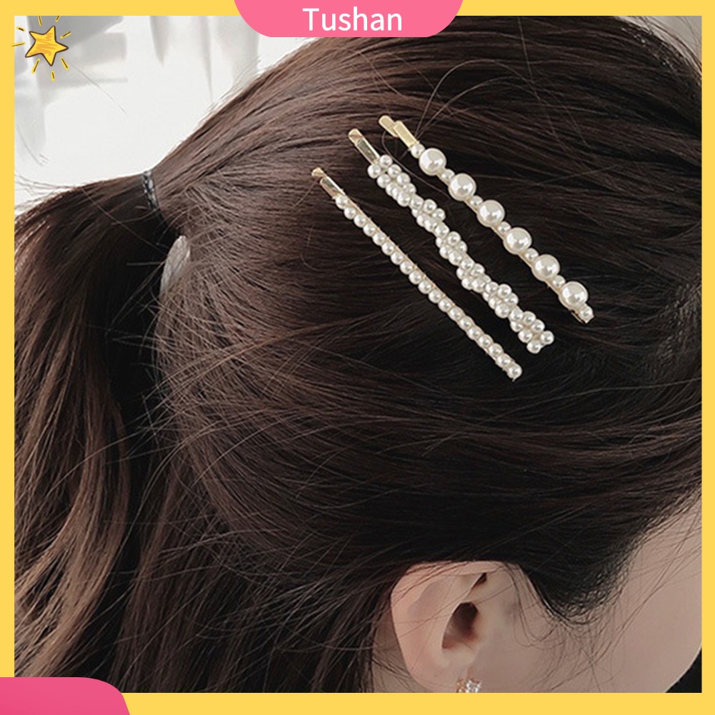 Kẹp tóc đính ngọc trai giả thời trang phù hợp làm quà tặng cho nữ/ bé gái