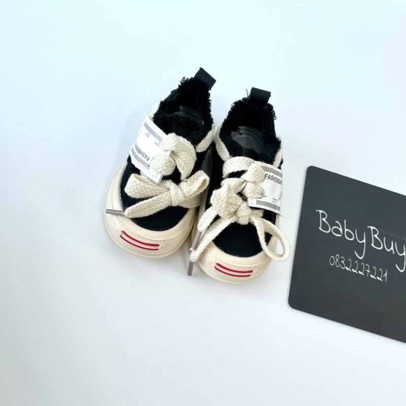 GIÀY CHO BÉ , GIÀY SNEAKER CHO BÉ , GIÀY TRẺ EM VẢI JEAN ĐEN MỀM (G22114)