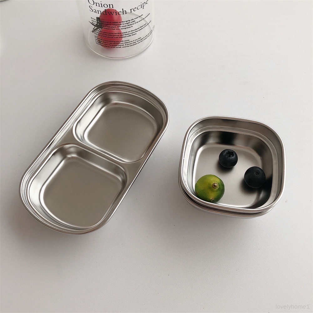 Chén Đựng Nước Chấm 1/2/3/4 Ngăn Bằng Thép Không Gỉ