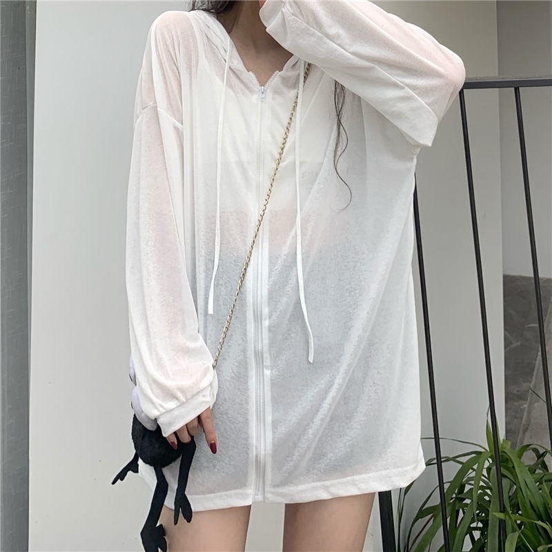 Bán Chạy!F &amp; X Áo Khoác Cardigan Chống Nắng Tay Dài Có Mũ Trùm Đầu Chất Liệu Lụa Lạnh Phong Cách Hàn Quốc Thời Trang Mùa Hè Cho Nữ 2022
