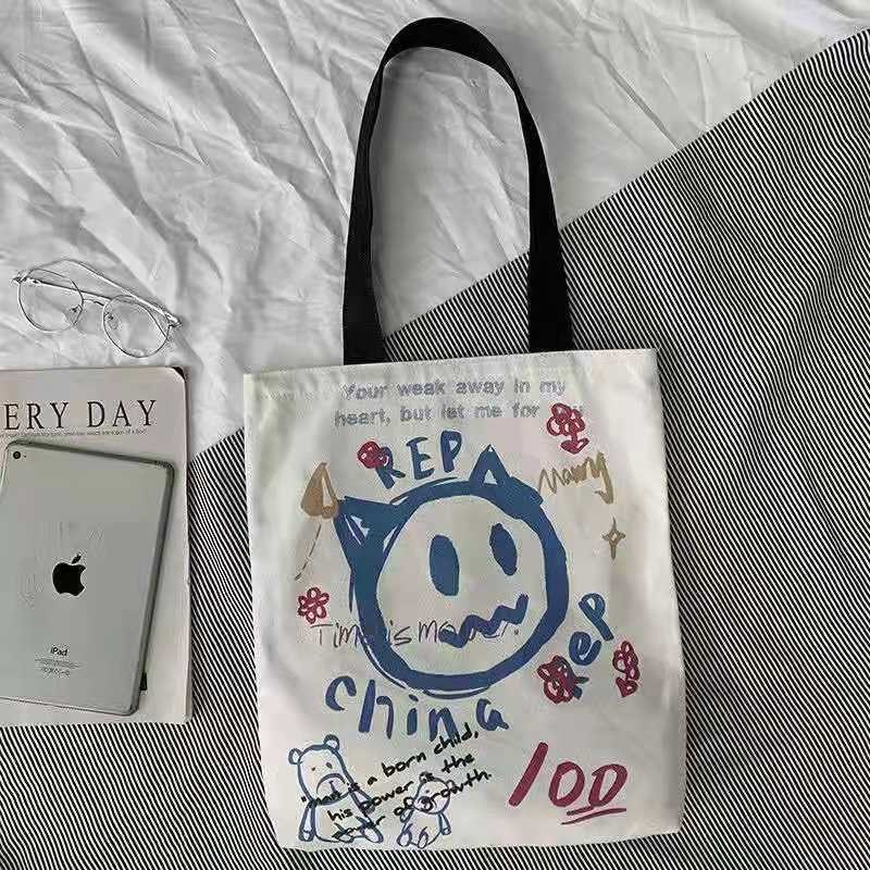Túi xách canvas cỡ lớn phong cách Hàn Quốc đơn giản thời trang cho nữ