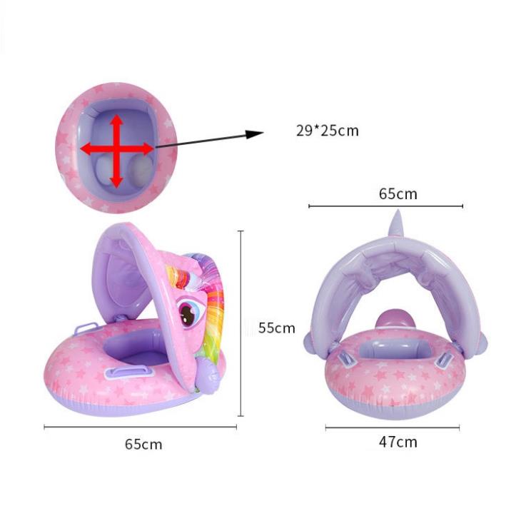 Phao Bơi Trẻ Em SOLANO Phao Bơi Cho Bé Xỏ Chân Chống Lật Họa Tiết Khủng Long Đáng Yêu Có Mái Che SS-001390