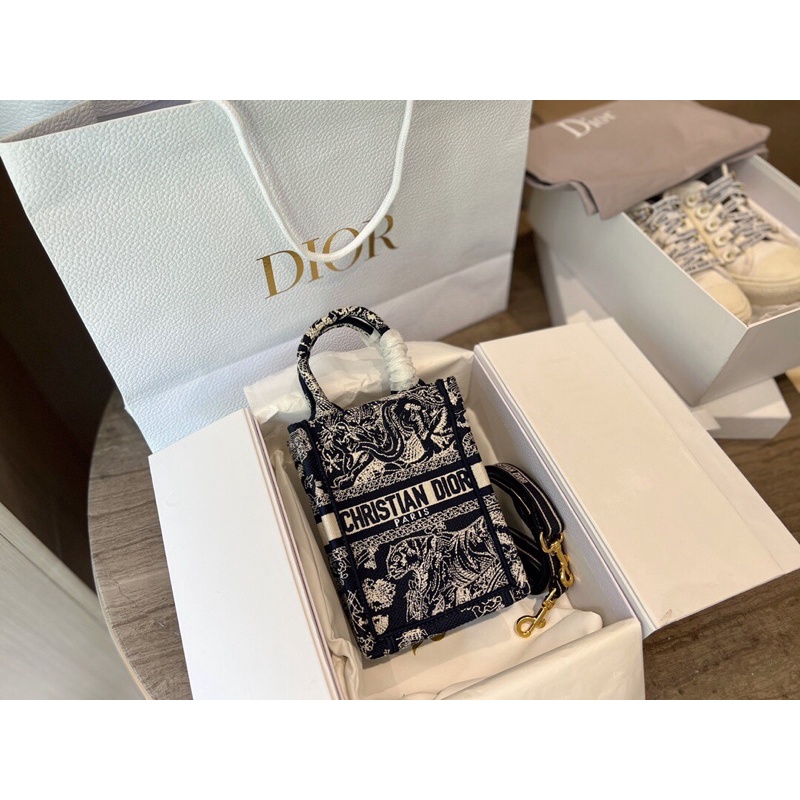 Túi xách/đeo chéo tote size nhỏ thương hiệu Dior CD cao cấp