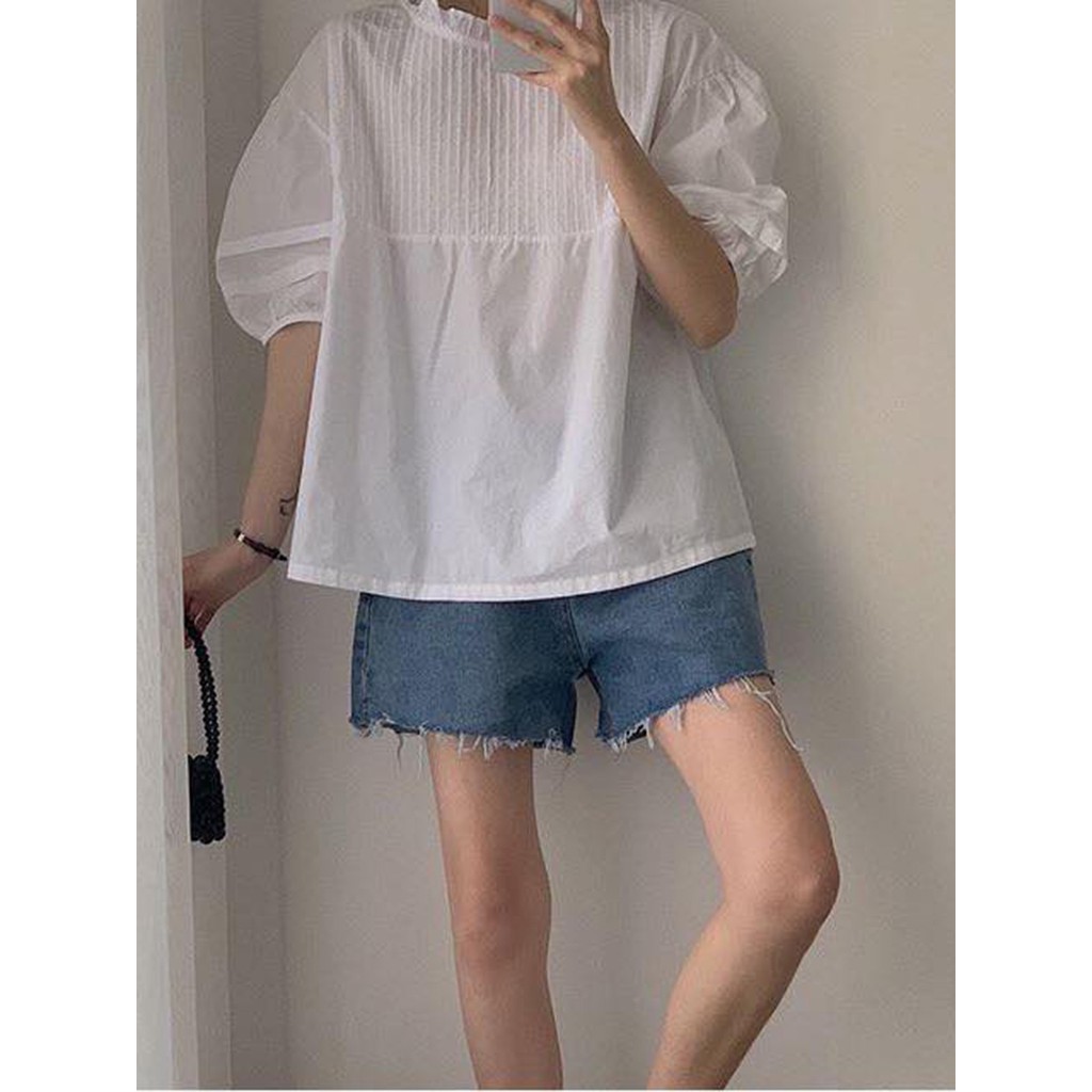 Áo babydoll tay phồng xinh ngất ngây