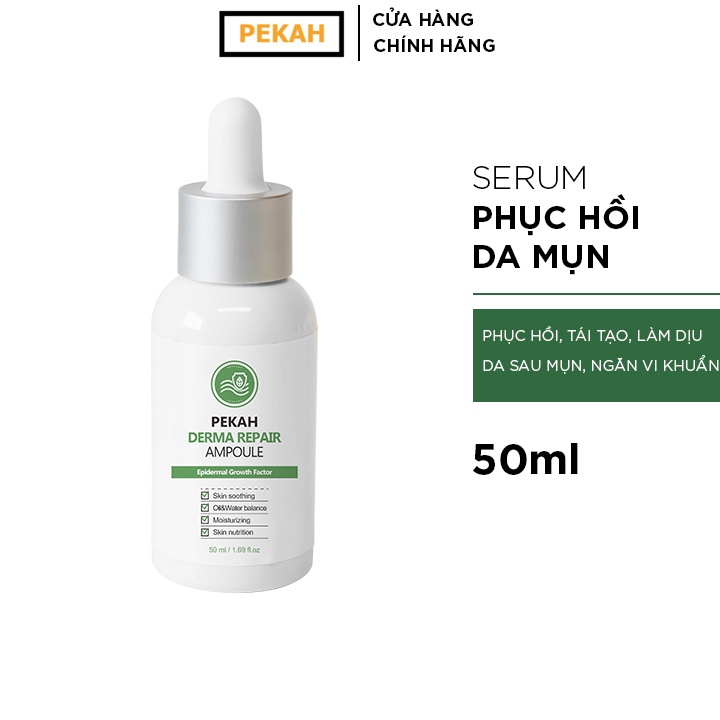 Combo Serum PEKAH Derma Repair Ampoule 50ml & Kem Dưỡng PEKAH Derma Repair Cream 50ml Giúp Phục Hồi Và Cải Thiện Da Mụn