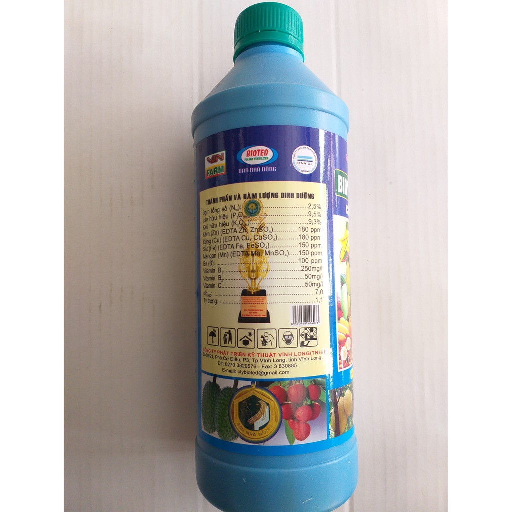 Phân bón lá Bioted 603 - Cây ăn trái - Chai 1 lít