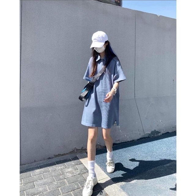 Váy Polo Cổ Khoá Bánh Bèo Nữ Nhiều Màu Hotrend