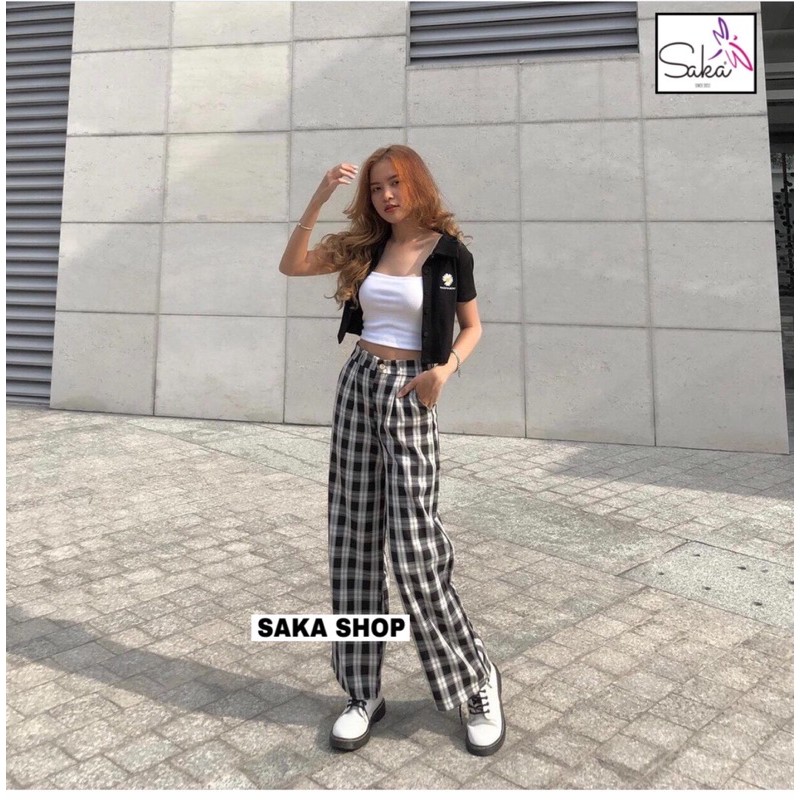 QUẦN SUÔNG CARO Size S.M.L Vải cao cấp