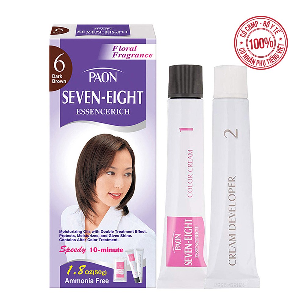 Nhuộm phủ bạc dưỡng chất Seven Eight số 6  Nhật Bản