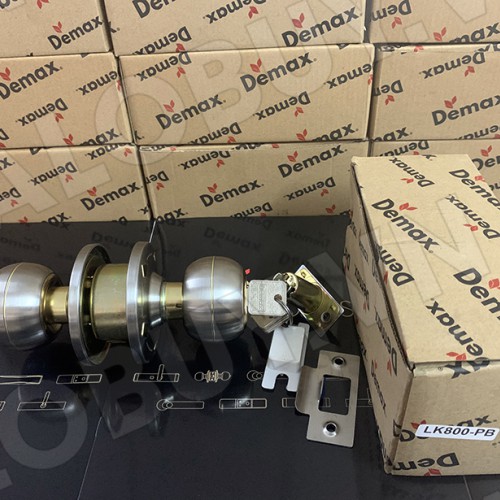Khóa cửa tay nắm tròn DEMAX LK800 PB
