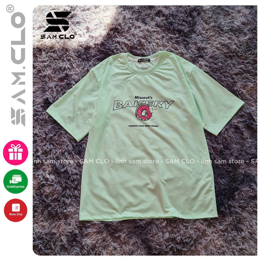 Áo thun tay lỡ nữ freesize phông form rộng Unisex, mặc lớp, nhóm, cặp in chữ missout BAKERY