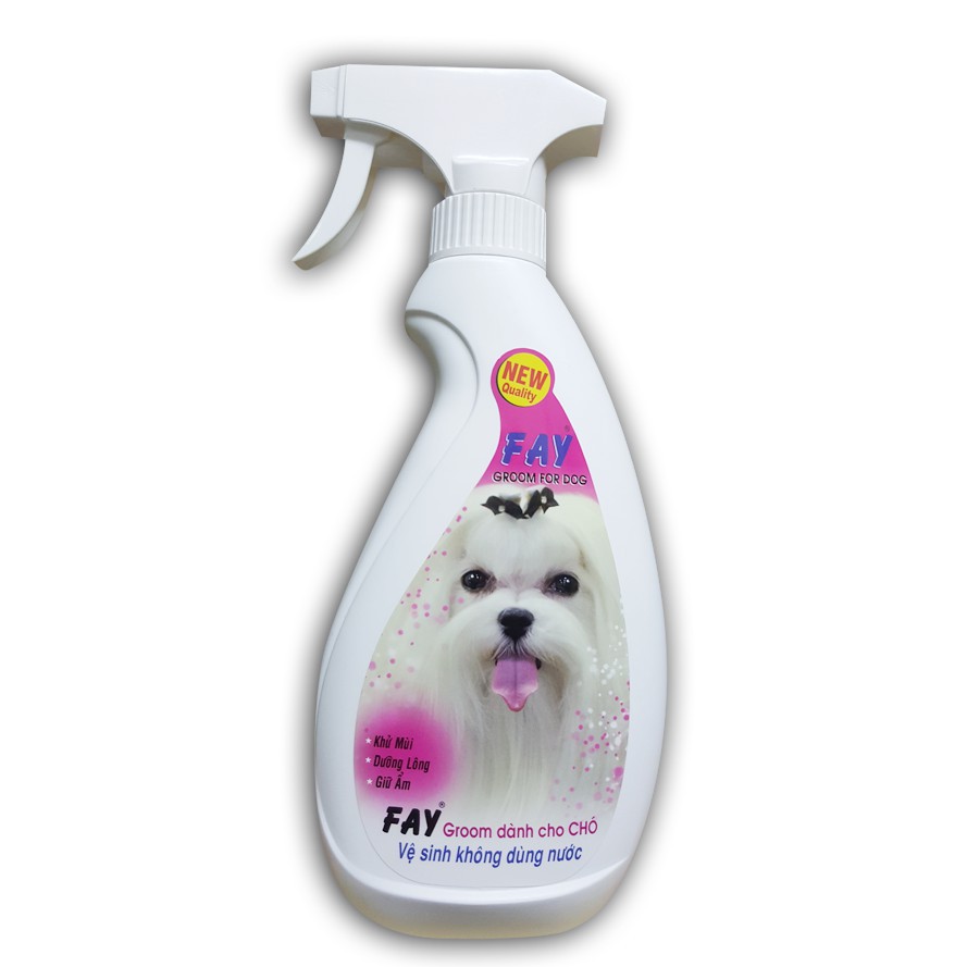 Xịt tắm khô khử mùi cho chó mèo Fay 350ml - Phụ kiện thú cưng Hà Nội