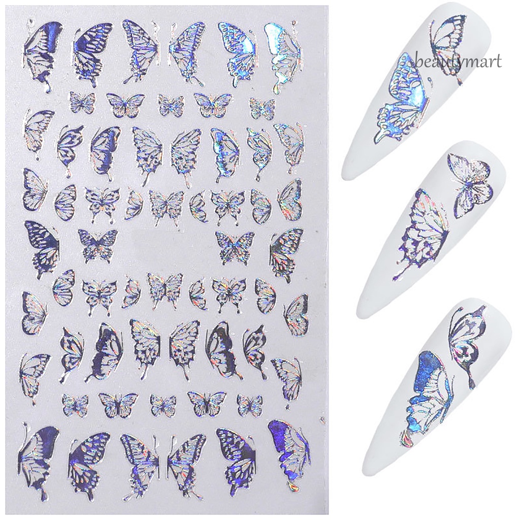 [Hàng mới về] Nhãn dán trang trí móng tay hình bươm bướm dễ thương DIY