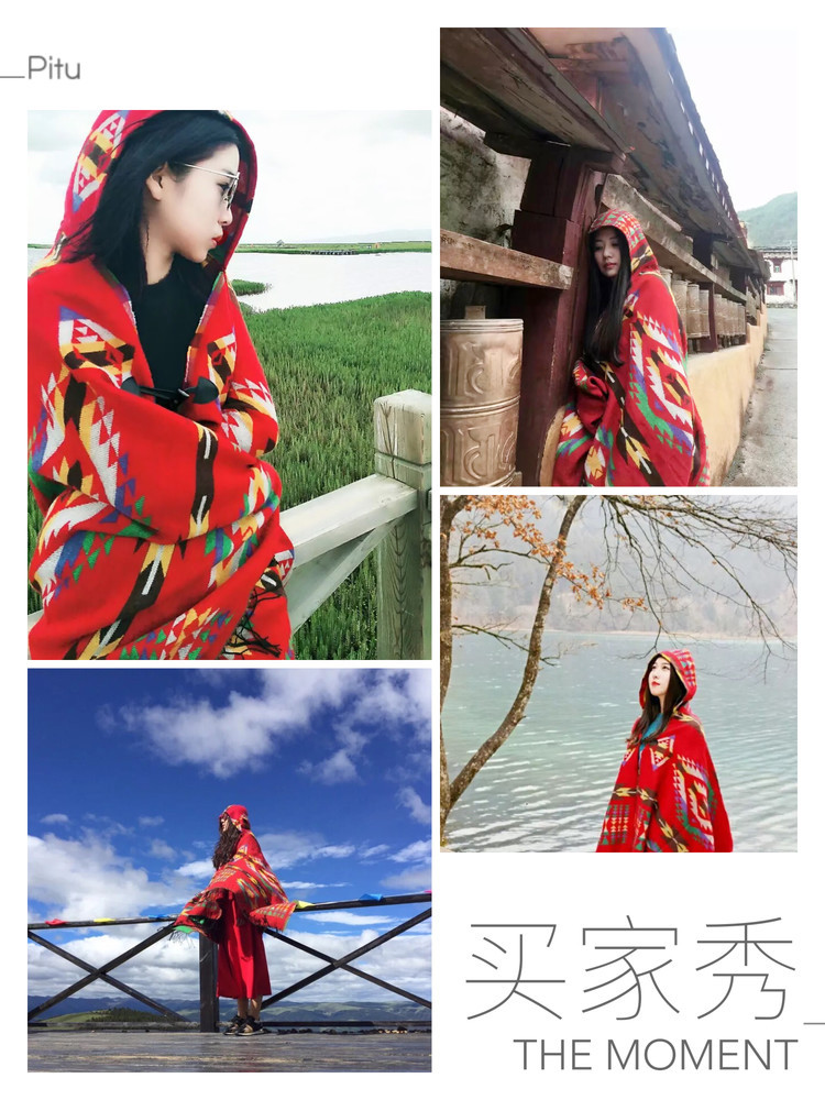 Áo Choàng Họa Tiết Độc Đáo Thời Trang Thu Đông Cho Nữ | BigBuy360 - bigbuy360.vn