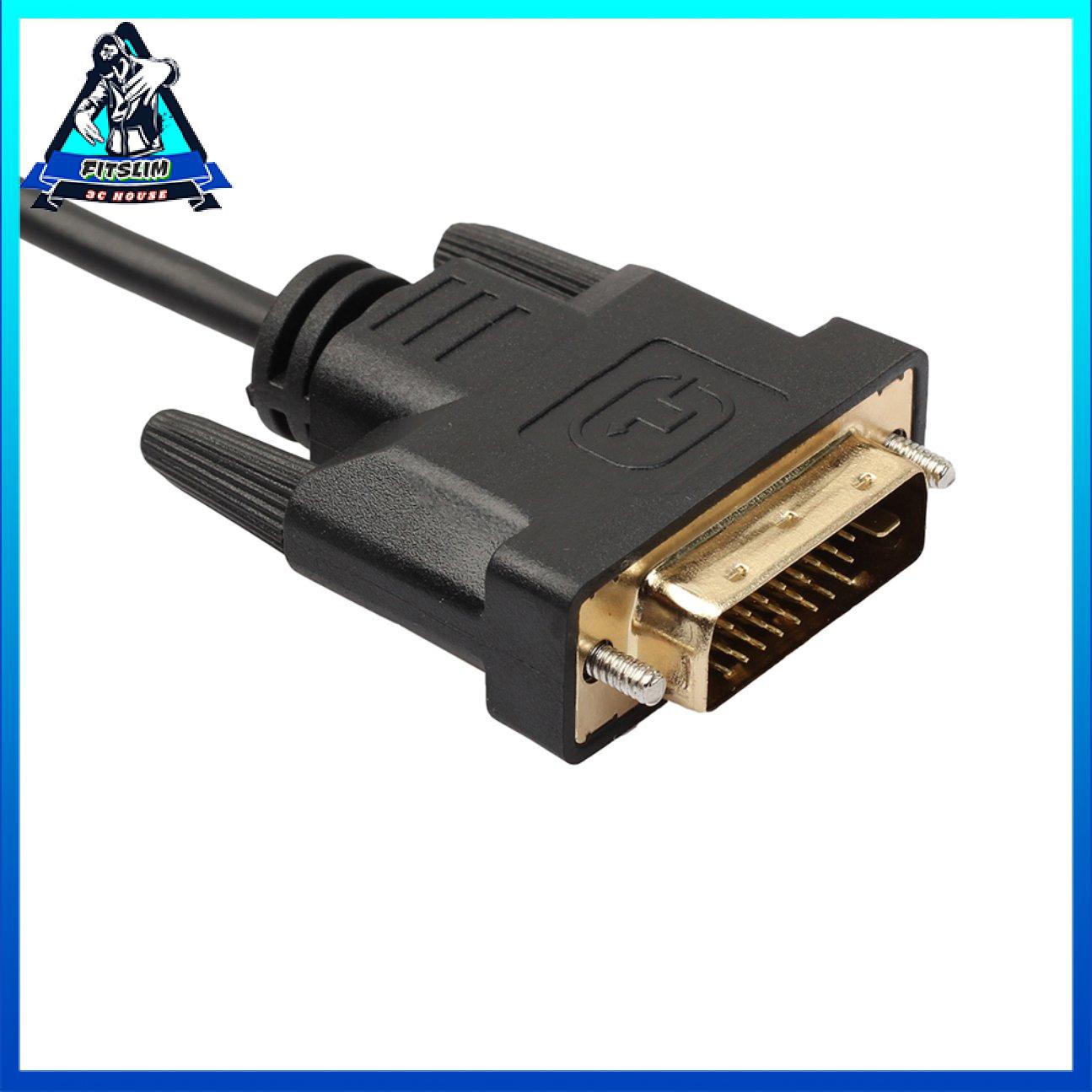 Phổ biến 1.8M / 3M / 5M DVI D tới DVI-D Vàng Nam 24 + 1 Pin Cáp truyền hình liên kết kép