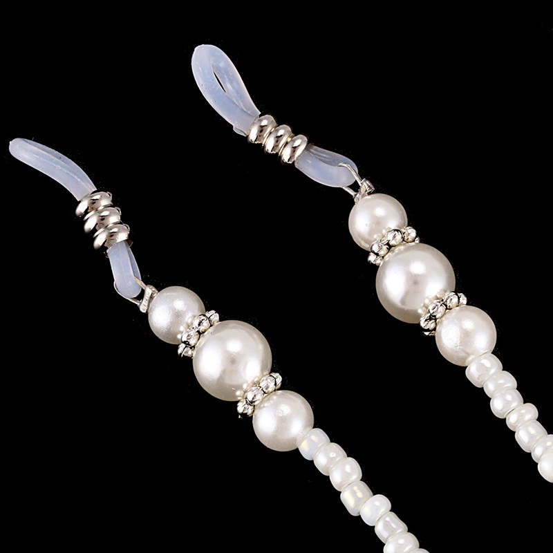 1 Dây Chuỗi Hạt Ngọc Trai Trắng Giữ Mắt Kính Đọc Sách Giá Đỡ