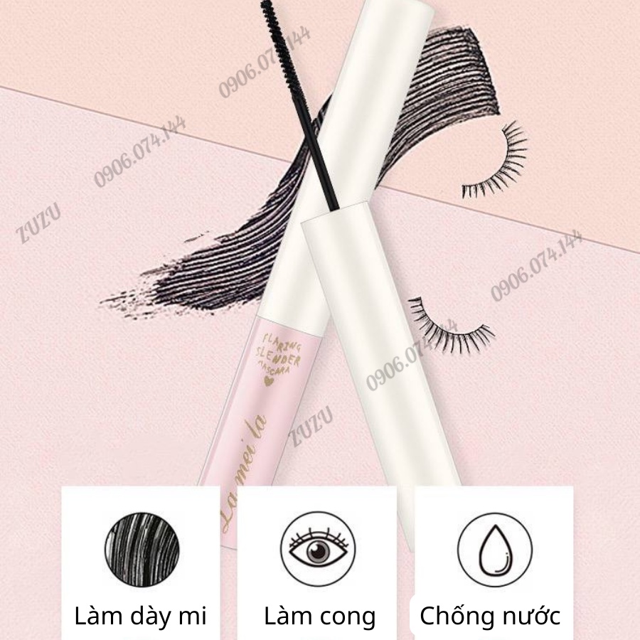 Mascara, chuốt mi 3D trang điểm mắt chống nước lâu trôi giúp lông mi cong và đều HUBEAUTY