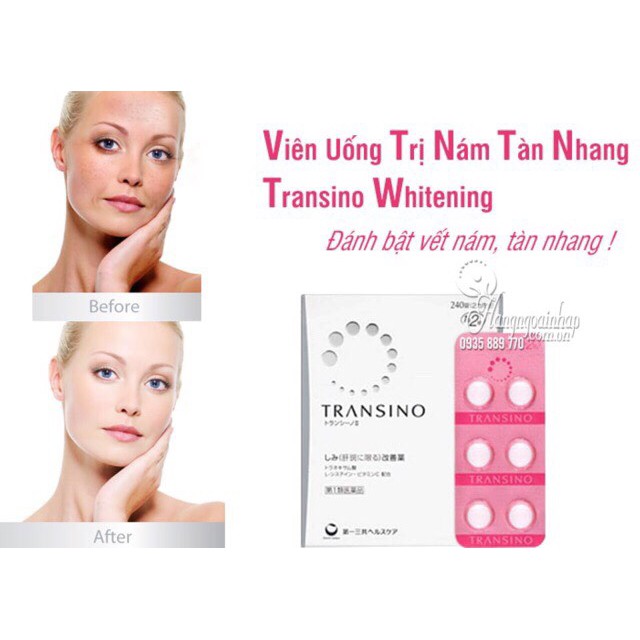 Viên trắng da chống nám Transino 240 viên Nhật Bản chính hãng