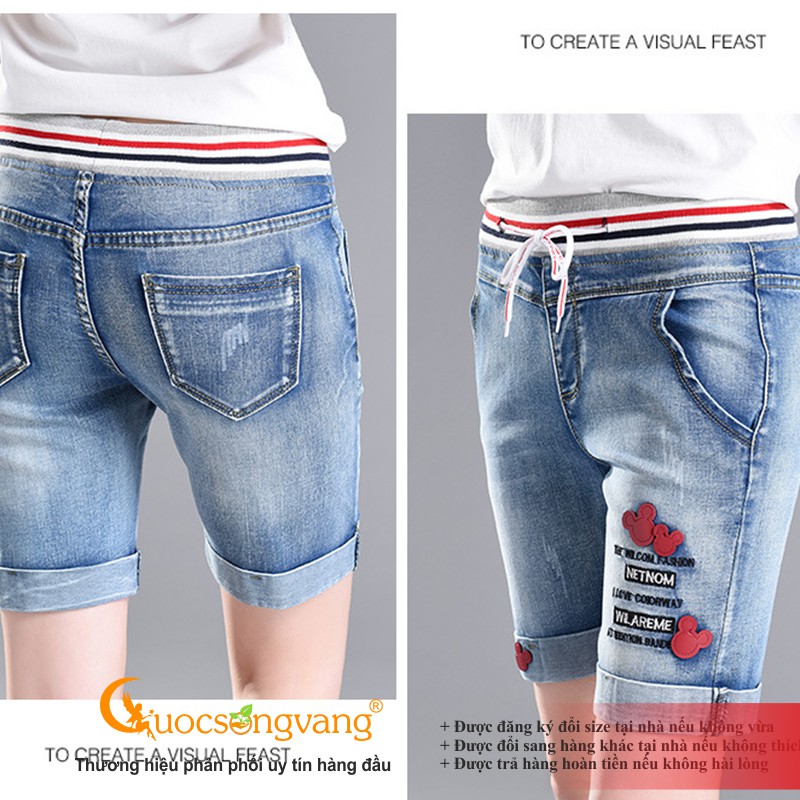 Quần short nữ lưng cao quần lửng jean nữ GLQ062 Cuocsongvang