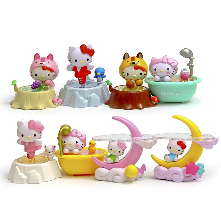 Bộ 8 Mô Hình Hello Kitty Trang Trí Đáng Yêu