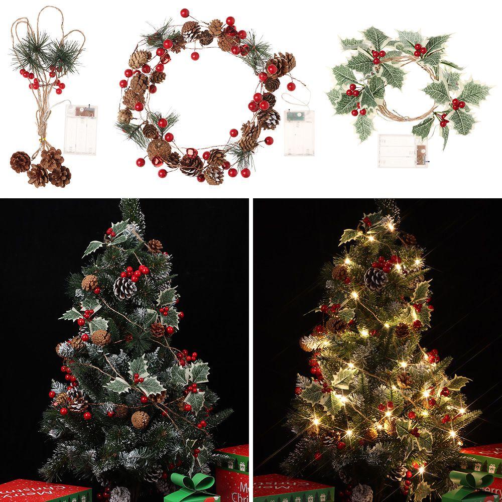 Dây Đèn LED Hình Nón / Bông Hoa / Cua Trang Trí Giáng Sinh