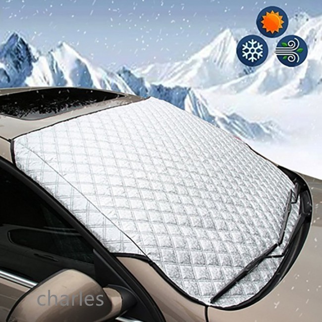 Tấm phim che nắng bằng nhôm cotton chống nắng/tuyết gắn phía trước kính chắn gió xe hơi