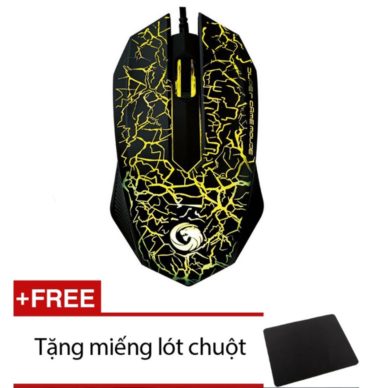 Chuột quang gaming led nhiều màu đẹp mắt + Tặng lót chuột