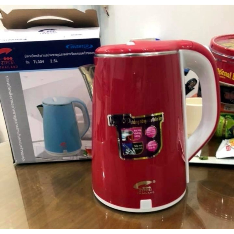 Ấm Siêu Tốc 2 Lớp JipLai Thái Lan 2.5L  [  cơn bão giảm giá ]