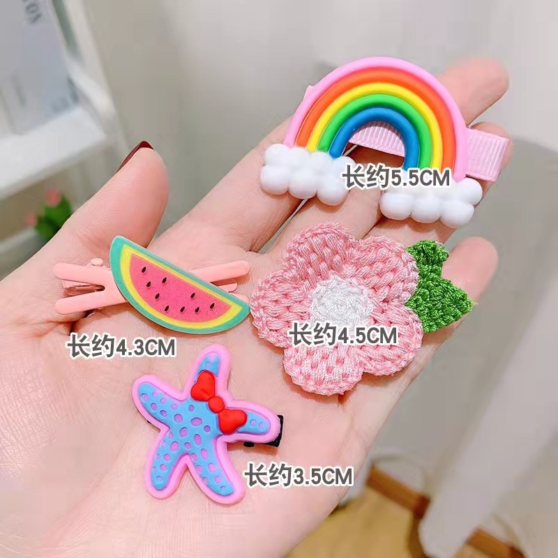 Kẹp Tóc Đính Hoa Dễ Thương Thời Trang Mùa Hè Cho Bé Gái
