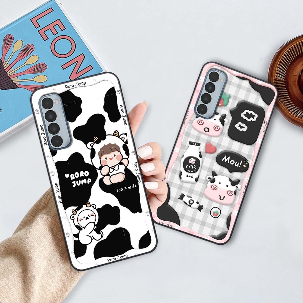 Ốp lưng Oppo Reno 4 / Reno 4 Pro / Reno 4 in hình gấu cute,bò sữa 3D cute dễ thương bảo vệ điện thoại.