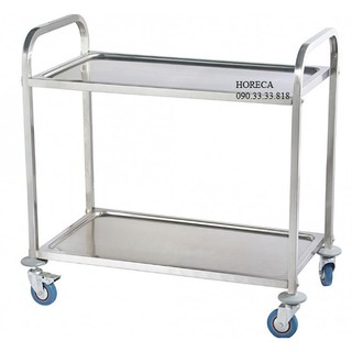 Mua xe đẩy thức ăn inox 2 tầng dùng để di chuyển thức ăn ra bàn ăn  loại xe đẩy lắp ráp