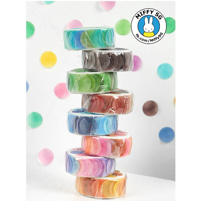 Washi sticker tape DOT COLOR - HƯƠNG VỊ NGỌT NGÀO