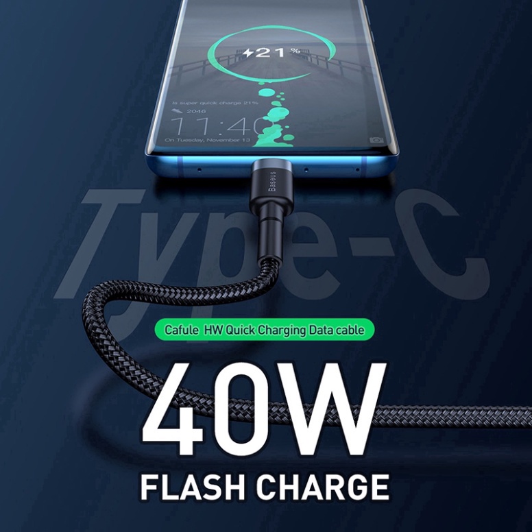 Dây cáp sạc nhanh BASEUS USB Type C 5A cho điện thoại Android và iPad pro
