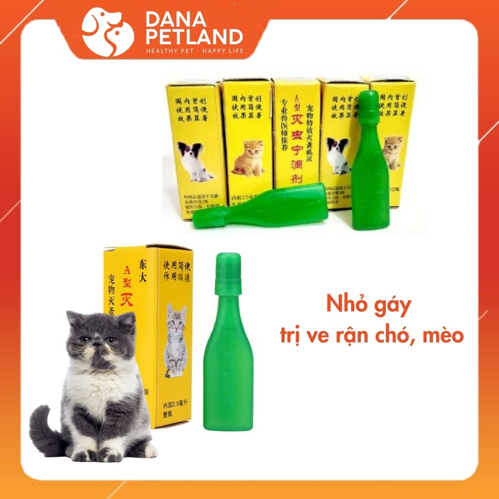 Nhỏ Ve Rận, Bọ Chét Nhỏ Gáy Cho Chó Mèo