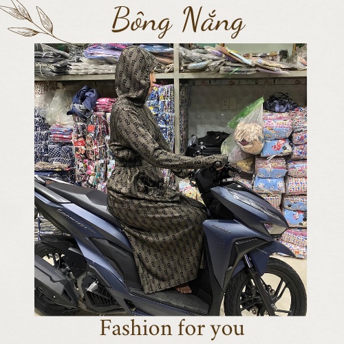 Áo chống nắng nữ toàn thân chất vải Umi thun lạnh cao cấp xẻ tà trước sau che kín chân Freesize 2022