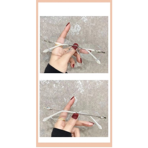 [+100°~+400°Kính Đọc Sách Không Gọng Chống Ánh Sáng Xanh Thiết Kế Thoải Mái Chống Mệt Mỏi Thời Trang Cho Nam Và Nữ