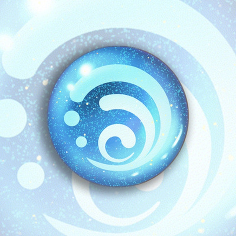 Ghim Cài Áo Hình Game Genshin Impact 7 Element Eye of God