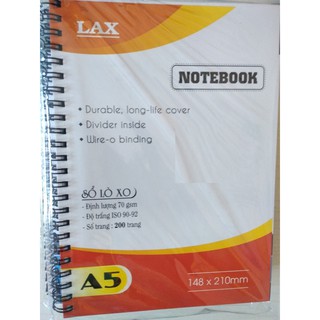SỔ LÒ XO A5 - 200 TRANG