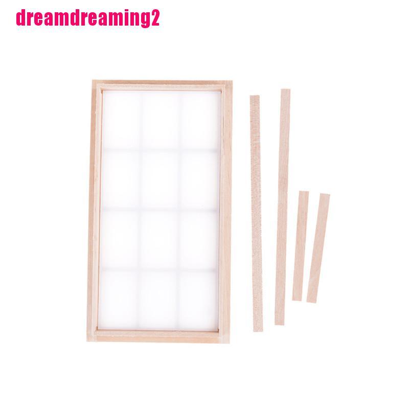 Khung Cửa Sổ Mini Bằng Gỗ Tỉ Lệ 1: 12 Dùng Trang Trí Nhà Búp Bê