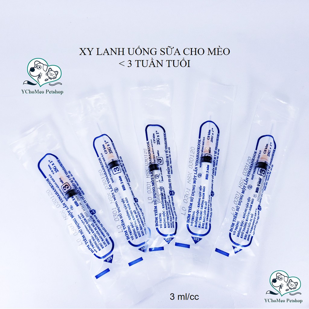 5 Xy lanh uống sữa cho mèo con 3ml