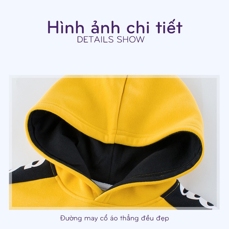 Áo Hoodie bé trai 27KIDS áo nỉ có mũ cho bé họa tiết đáng yêu chất cotton hàng xuất Âu Mỹ