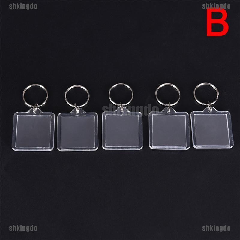 Móc khóa mặt khung ảnh trong suốt xinh xắn