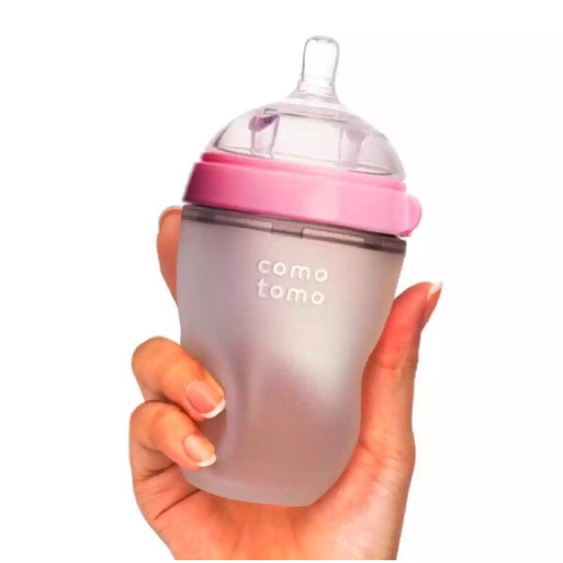 Bình sữa CoMo silicon siêu mềm 150ml/250ml tặng kèm tay cầm cho bé