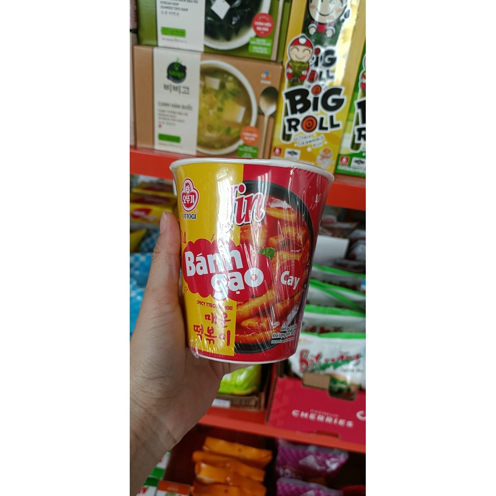 Bánh gạo tokbokki Ottogi Jin cay ly 82g
