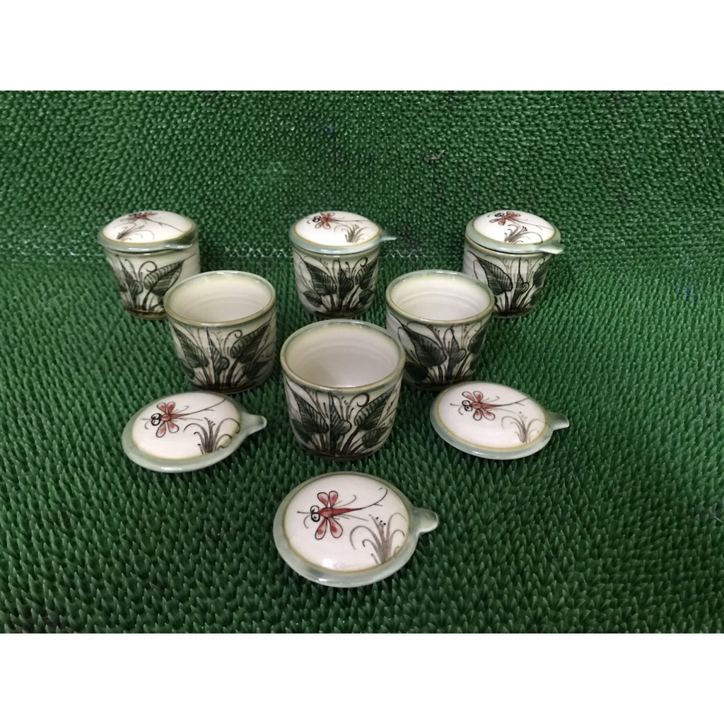 Cốc caramen vẽ tay Bát Tràng